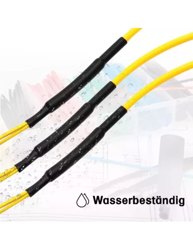 5 mètres de gaines thermo rétractables Noires Diamètre 25.4 mm