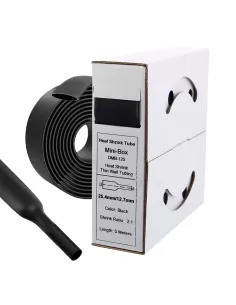 5 mètres de gaines thermo rétractables Noires Diamètre 25.4 mm