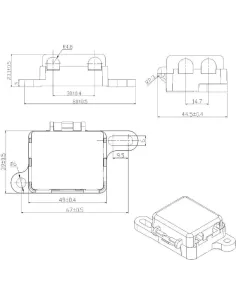 Double porte fusible MIDI avec capot (58 V) 2