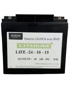 Batterie Lithium+ ACEDIS LIFE24-10-15 24 V 10 Ah avec BMS 15 A 2