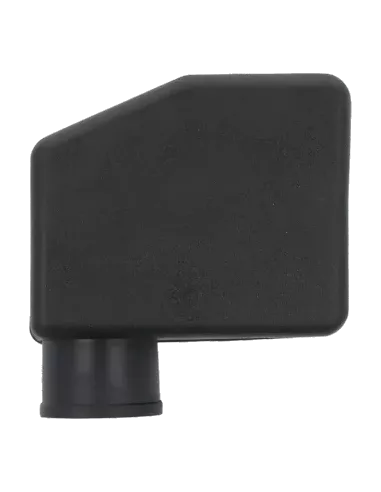 Capot PVC isolant noir pour collier double serrage, vue de dessus