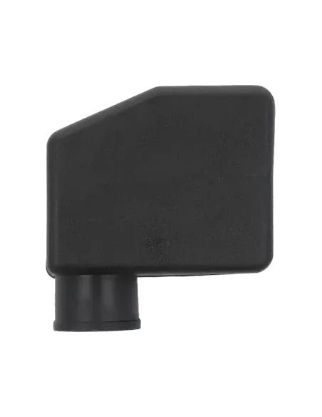 Capot PVC isolant noir pour collier double serrage, vue de dessus