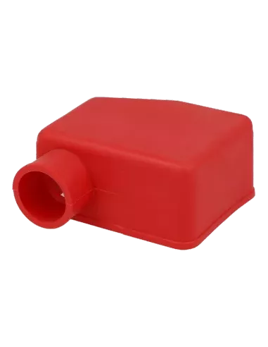 Capot PVC isolant rouge pour collier double serrage, 3/4 face