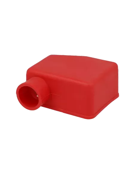 Capot PVC isolant rouge pour collier double serrage, 3/4 face