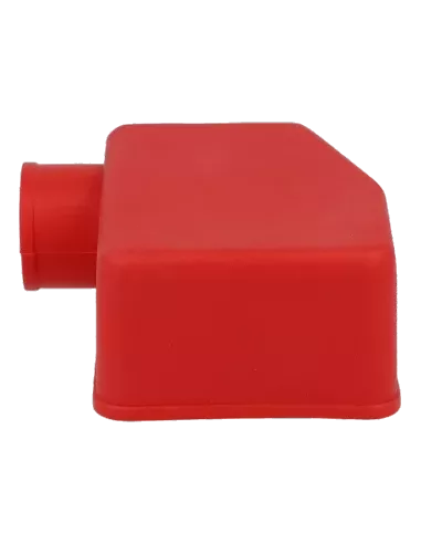 Capot PVC isolant rouge pour collier double serrage, côté