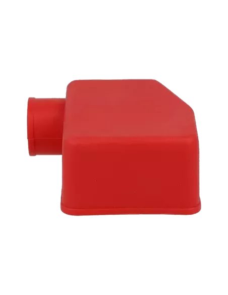 Capot PVC isolant rouge pour collier double serrage, côté