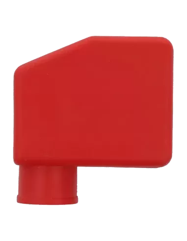 Capot PVC isolant rouge pour collier double serrage, vue de dessus