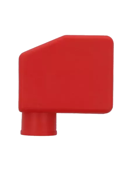 Capot PVC isolant rouge pour collier double serrage, vue de dessus