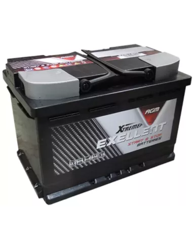 Batterie de démarrage AGM Start/Stop Exellent 12 V 70 Ah