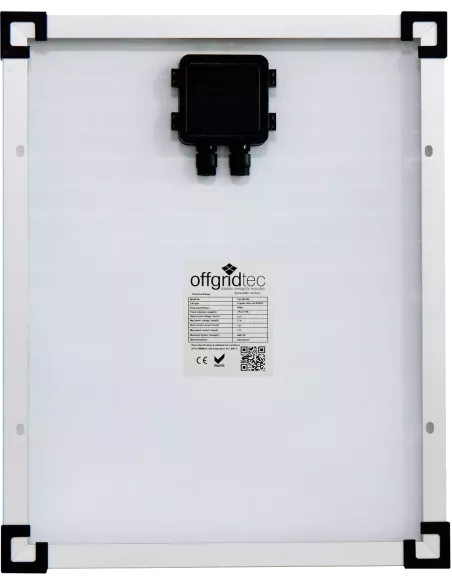 Panneau solaire monocristallin 12 V 20 W Offgridtec