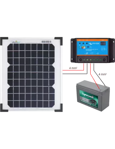 Kit solaire 10 W 12 V (Schéma)