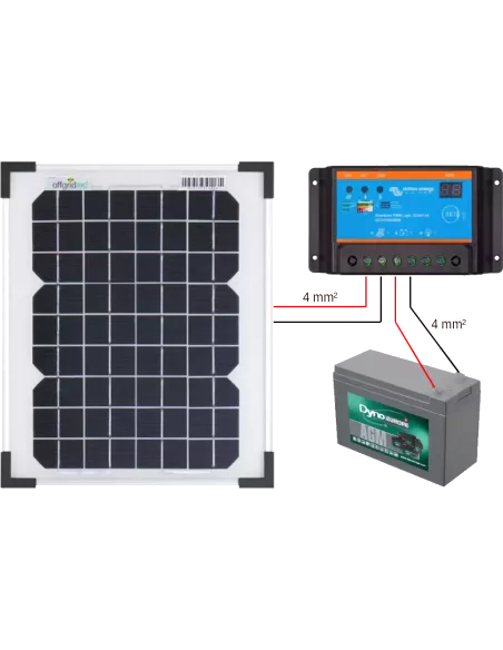 Kit solaire 10 W 12 V (Schéma)
