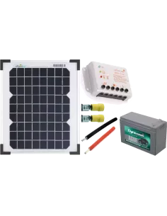 Kit solaire 10 W 12 V avec Régulateur solaire IP68