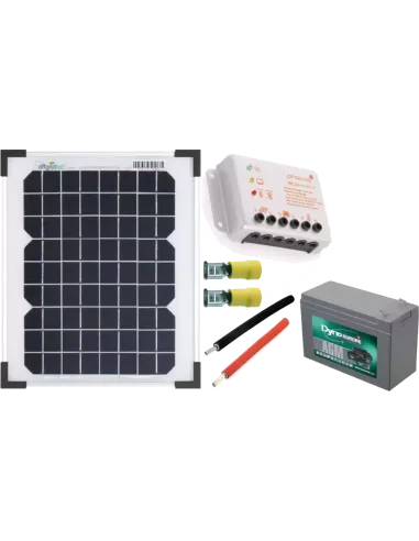 Kit solaire 10 W 12 V avec Régulateur solaire IP68
