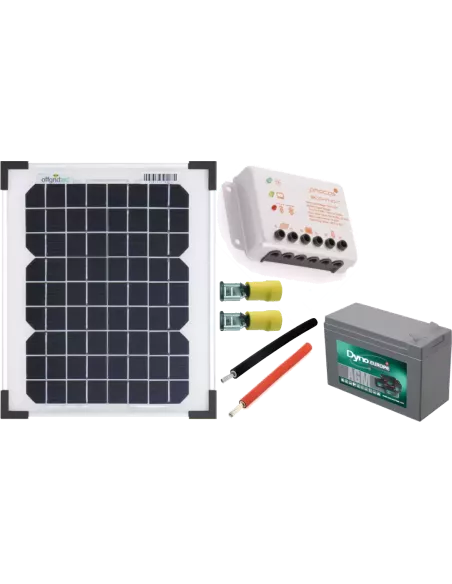 Kit solaire 10 W 12 V avec Régulateur solaire IP68