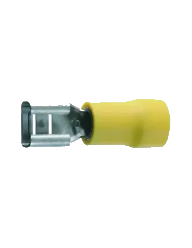Cosse plate femelle jaune 6.3 x 0.8 mm