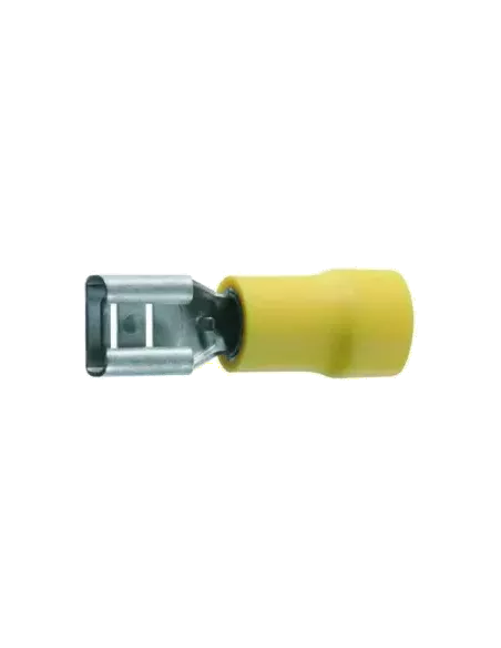 Cosse plate jaune femelle 6.3 x 0.8 mm