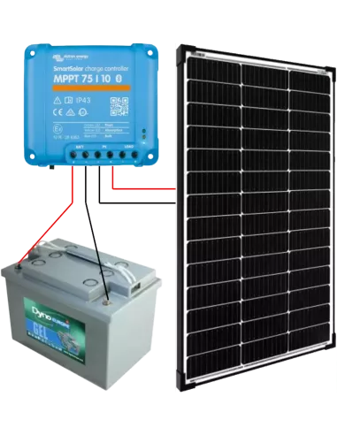 Kit solaire 100 W 12 V (schéma)