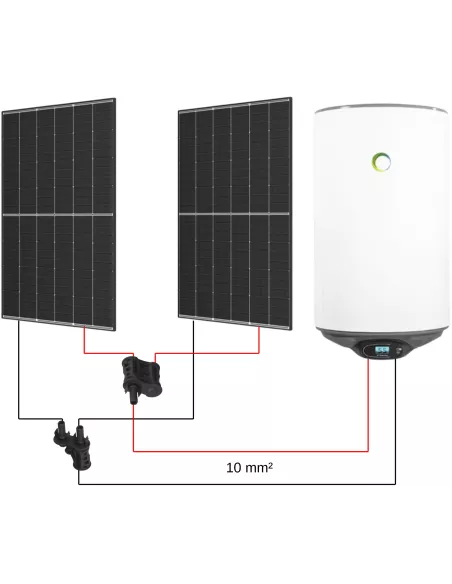 Kit solaire 1000 W, Ballon 80L FOTHERMO sans alimentation 230Vac (Schéma)