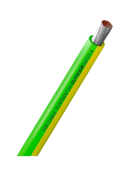 Câble solaire de mise à la terre 6 mm² Vert et Jaune