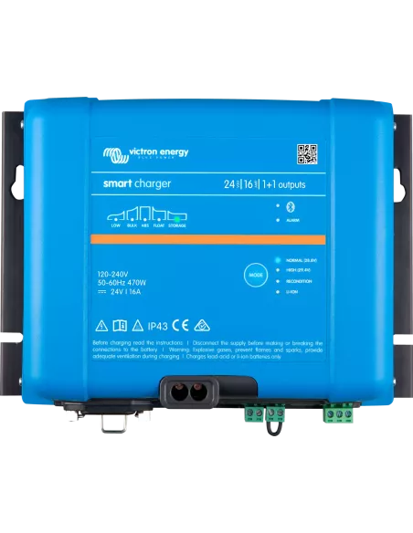 Chargeur de batterie Phoenix Smart 1+1 24V 16A IP43 VICTRON (top)