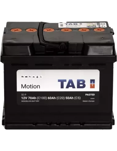 Batterie à décharge lente 50P L2 12 V 60 Ah TAB MOTION