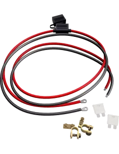 Câble de batterie avec fusible 25 A, cosse à œillet M8 et colliers de batterie