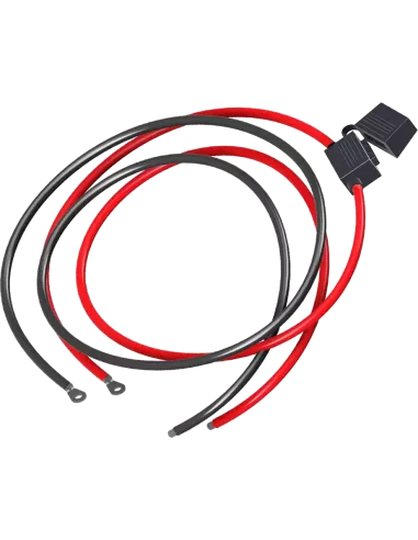 Câble de batterie avec fusible 15 A, cosse à œillet M8 et colliers de batterie