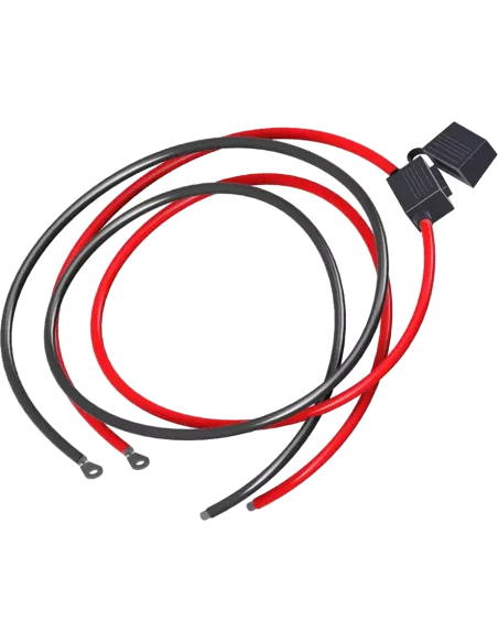 Câble de batterie avec fusible 15 A, cosse à œillet M8 et colliers de batterie