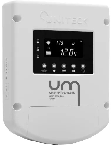 UNIMPPT 60/10.24L - Régulateur de charge solaire 12 V / 24 V 10 A UNITECK