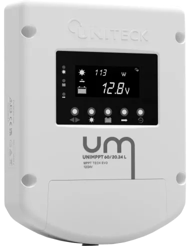 UNIMPPT 60/20.24L - Régulateur de charge solaire 12 V / 24 V 20 A UNITECK