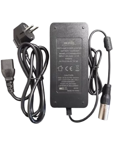 Chargeur de batterie NMC ATOM N24-3 24 V 3 A avec prise XLR