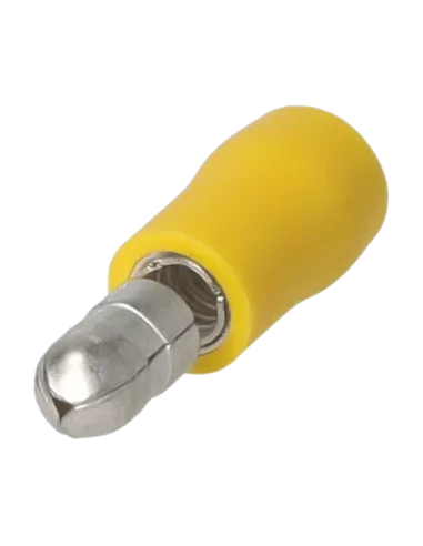 Cosse cylindrique mâle isolée 4 - 6 mm² jaune