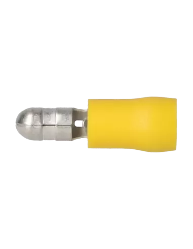 Cosse cylindrique mâle isolée 4 - 6 mm² jaune