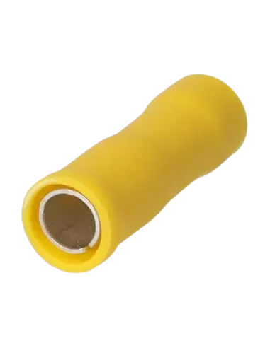 Cosse cylindrique femelle isolée 4 - 6 mm² jaune