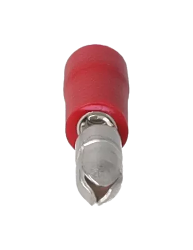 Cosse cylindrique mâle isolée 0.25 - 1.5 mm² rouge