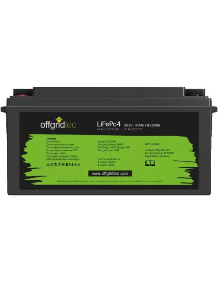 Batterie Lithium OffGridTec 24V 314Ah