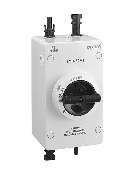 Coffret sectionneur DC 1000V 32A - 1 string - avec prises MC4