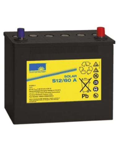 Batterie Gel 12 V 60 Ah - S12/60A SOLAR SONNENSCHEIN