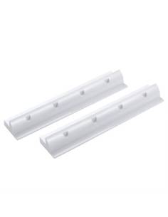 Lot de 2 spoilers ABS 45 cm blanc pour panneau solaire