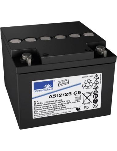 Batterie Gel dryfit A512/25 G5 12V 25Ah Sonnenschein