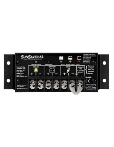 Régulateur de charge solaire 6 A 12 V / SS-6L SUNSAVER MORNINGSTAR