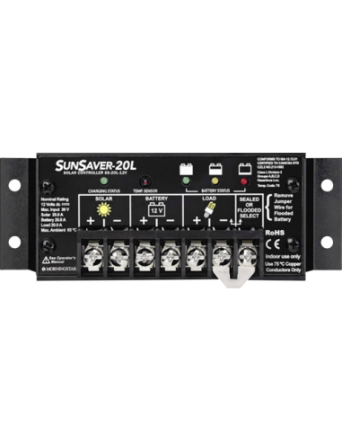 Régulateur de charge solaire 20 A 12 V SUNSAVER MORNINGSTAR SS-20L