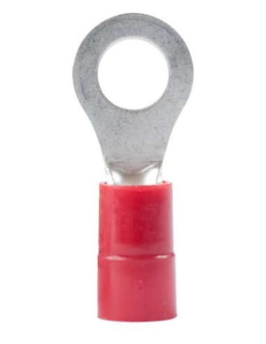 Cosse à oeillet rouge 025 à 1 mm² - M4