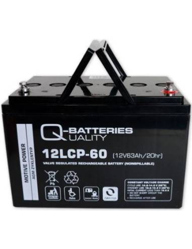 Batterie AGM cyclique 12LCP-60 QUALITY BATTERIES