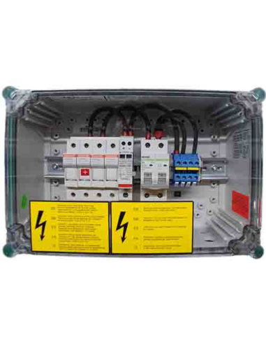 Boite de jonction solaire 2 champs GCB 2.1 150 V 30 A avec parafoudre