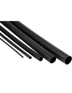 20 Gaines thermo rétractable Noire Diamètre 3 mm