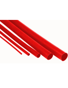 20 Gaines thermo rétractable Rouge Diamètre 3 mm