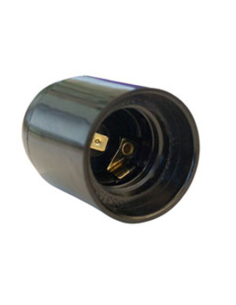 Douille pour lampe à vis E27 noir