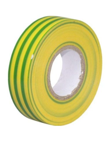 Ruban isolant PVC HET1015YG vert / jaune
